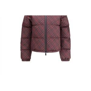NEW BURBERRY women's check ambleside puffer jacket in red